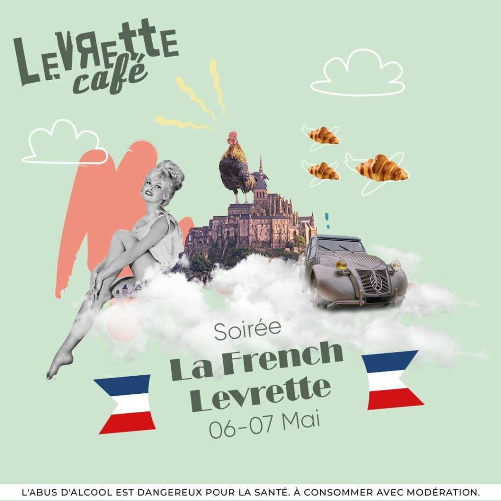 les 6 et 7 mai 2022 c'est Soirée French Levrette au Levrette Café 
