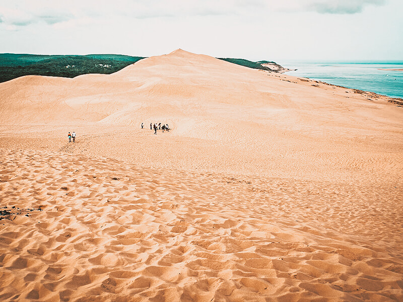 La Dune du pilat à côté de Bordeaux au bassin d'Arcachon
